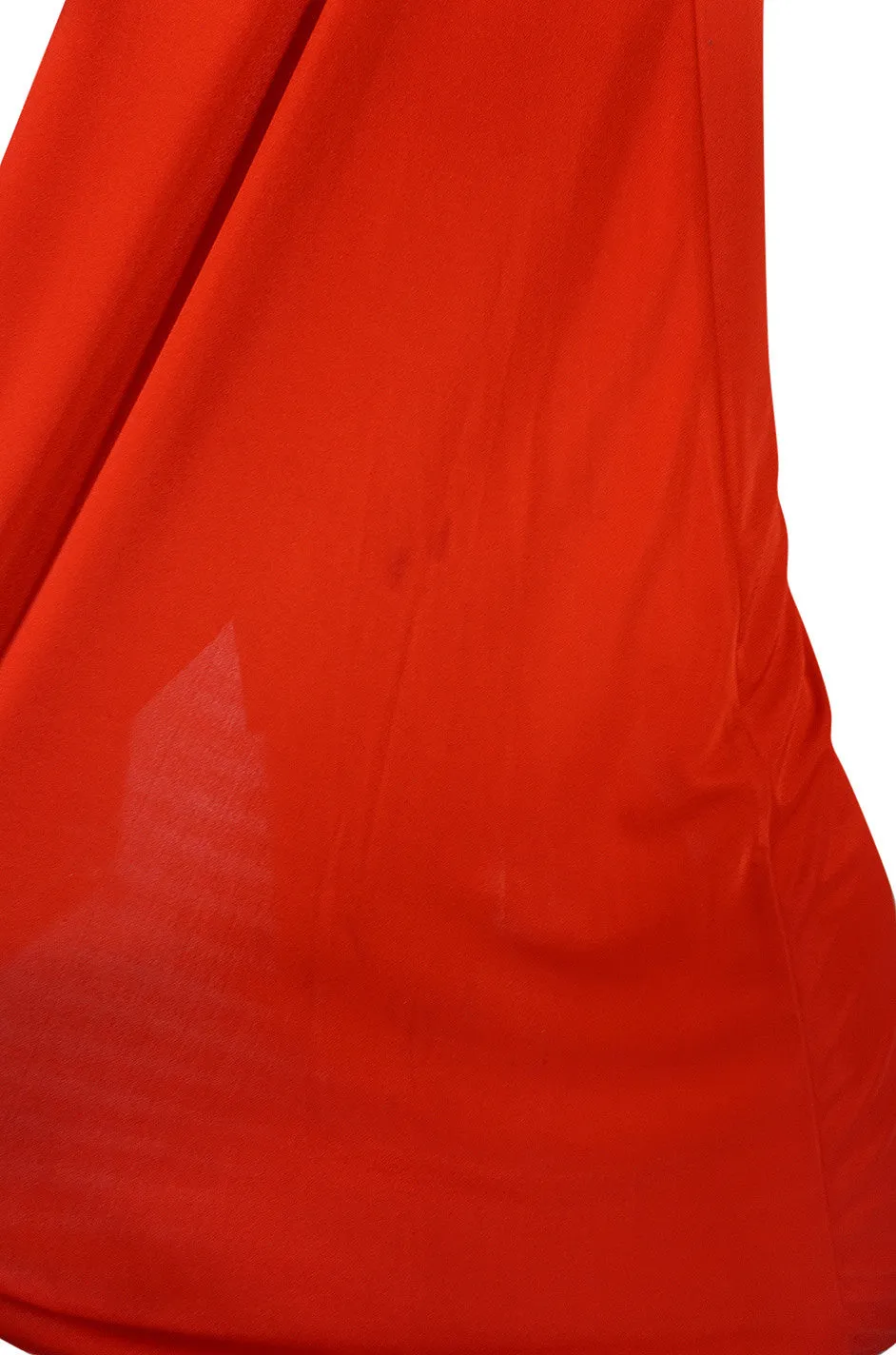 1970s Bill Blass Brilliant Red Nylon Jersey Wrap Dress