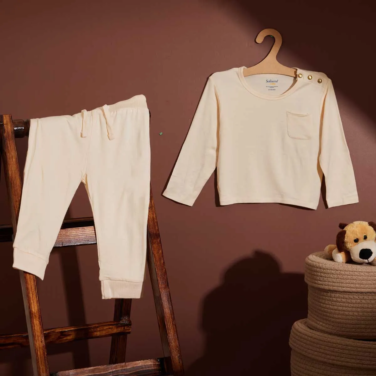 3- Pack Bamboo Long Sleeve Top and Bottom Coord Set