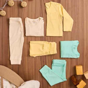 3- Pack Bamboo Long Sleeve Top and Bottom Coord Set