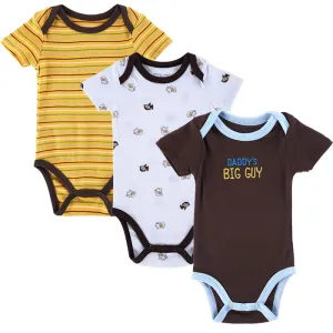 3 PCS/LOT Baby Boy Clothes born Baby Romper Set Short Sleeved Cotton Baby Romper Toddler Underwear Infant Clothing