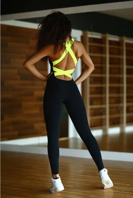 4 Color Runner Fitness Jumpsuit & Rompers Skinny Bodysuit Fashion Bandage Slim Elasticity Combinaison Femme Overalls