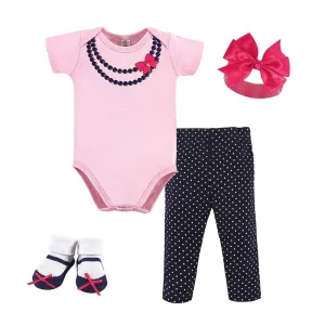 4Pcs Attractive Girls Romper Gift Set - Little People Gears