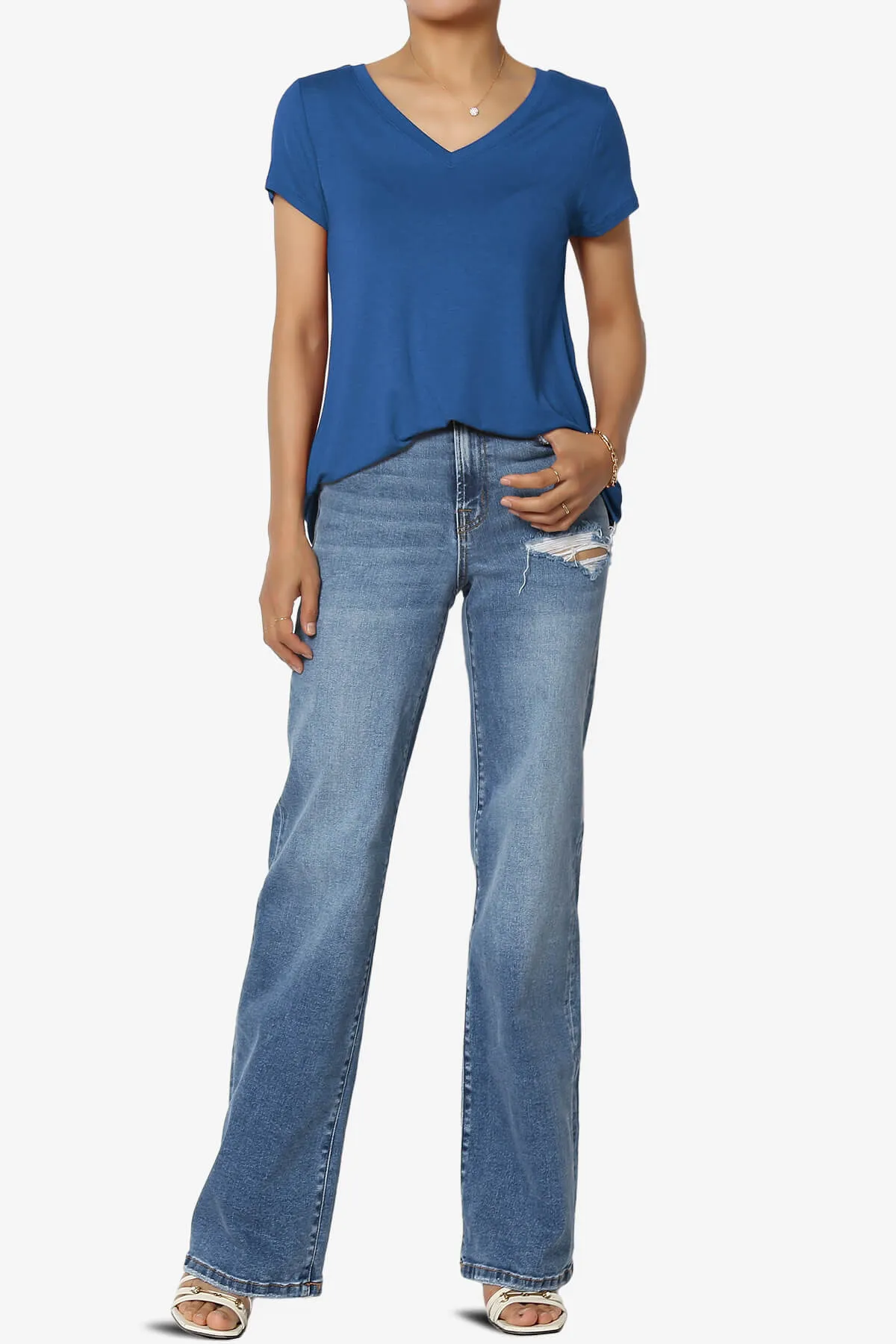 Agree V-Neck Short Sleeve T-Shirt
