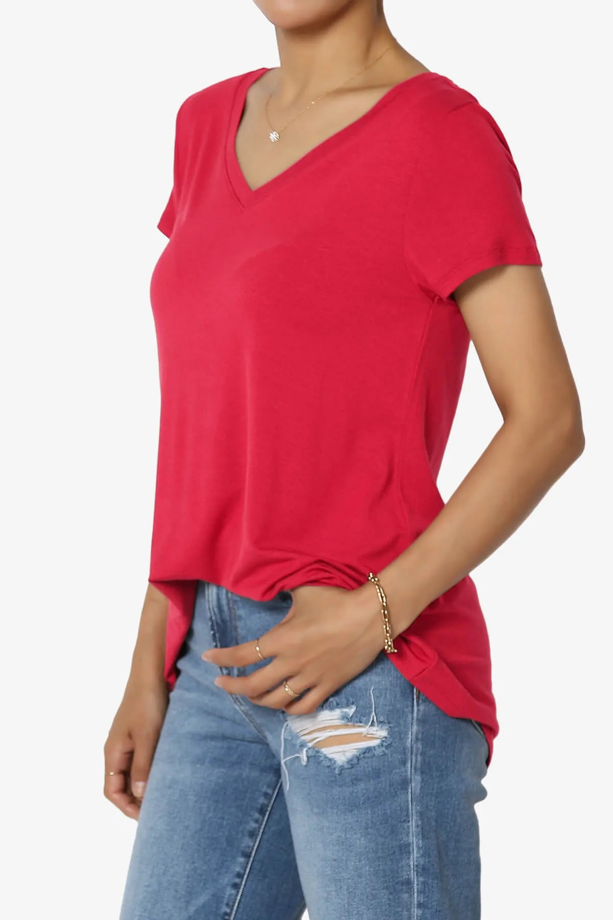 Agree V-Neck Short Sleeve T-Shirt