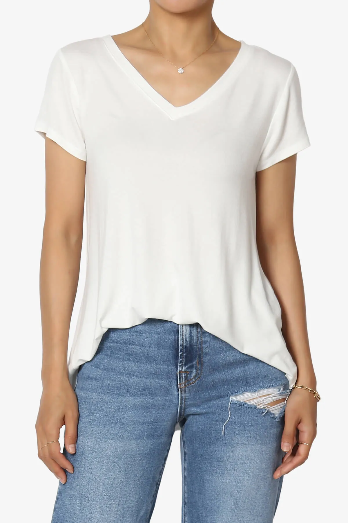 Agree V-Neck Short Sleeve T-Shirt