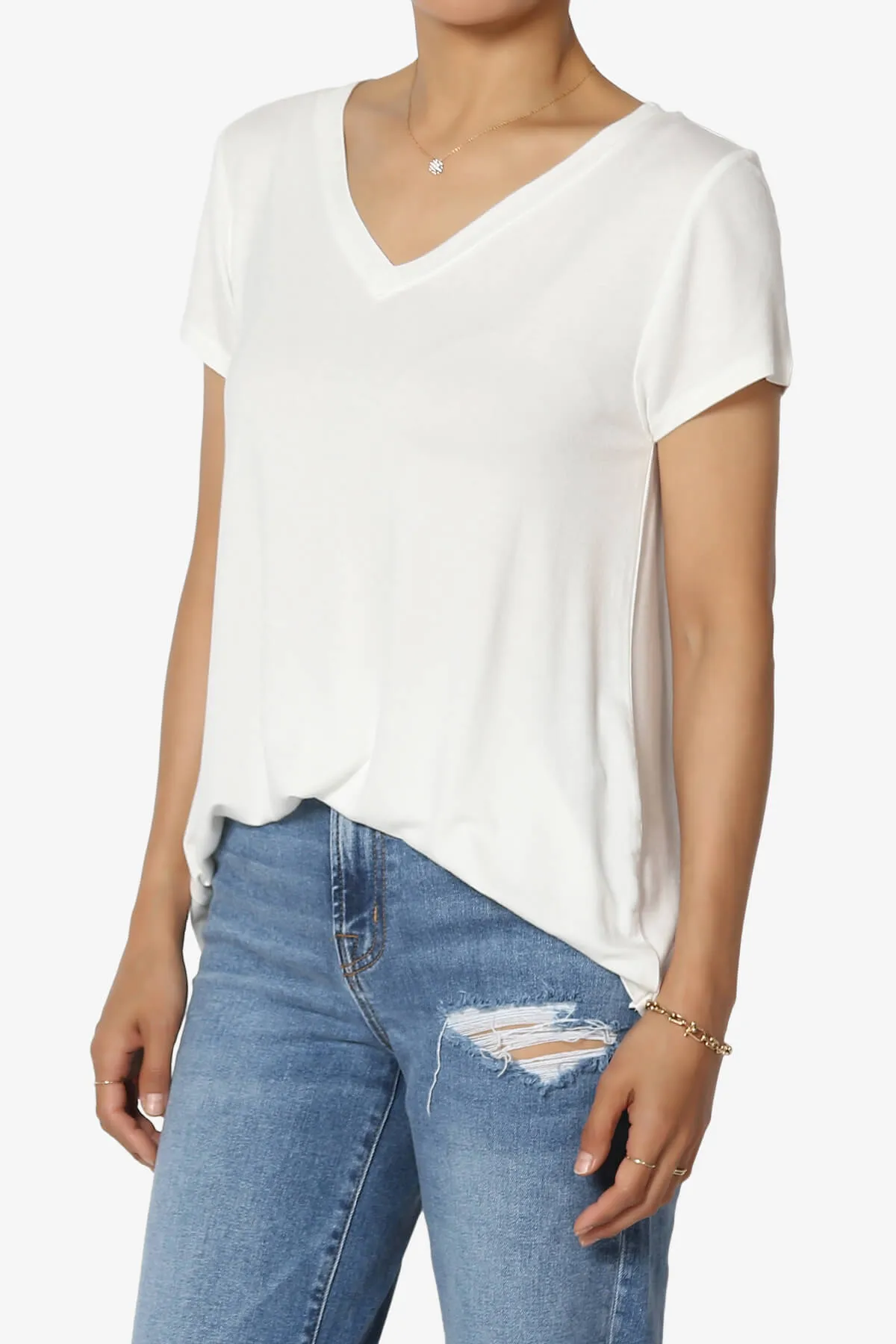 Agree V-Neck Short Sleeve T-Shirt