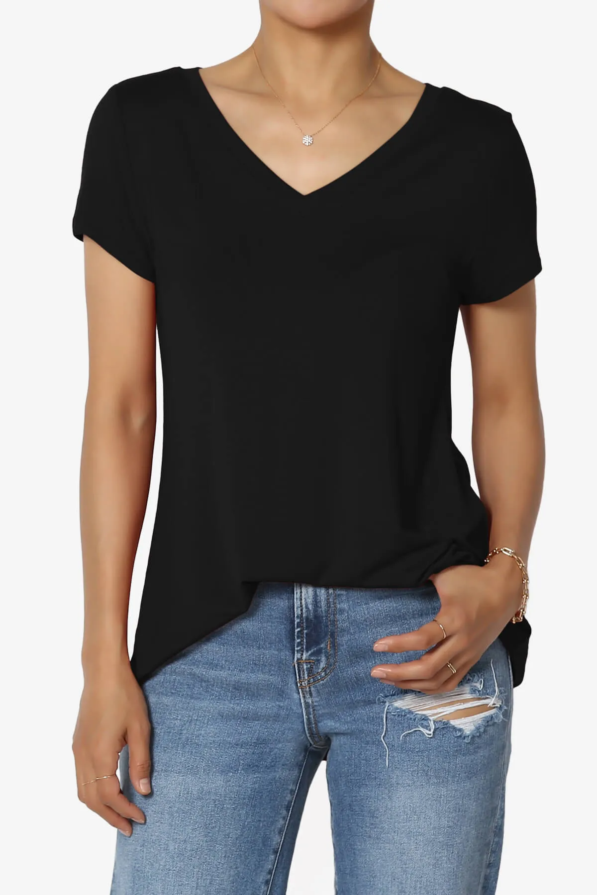 Agree V-Neck Short Sleeve T-Shirt