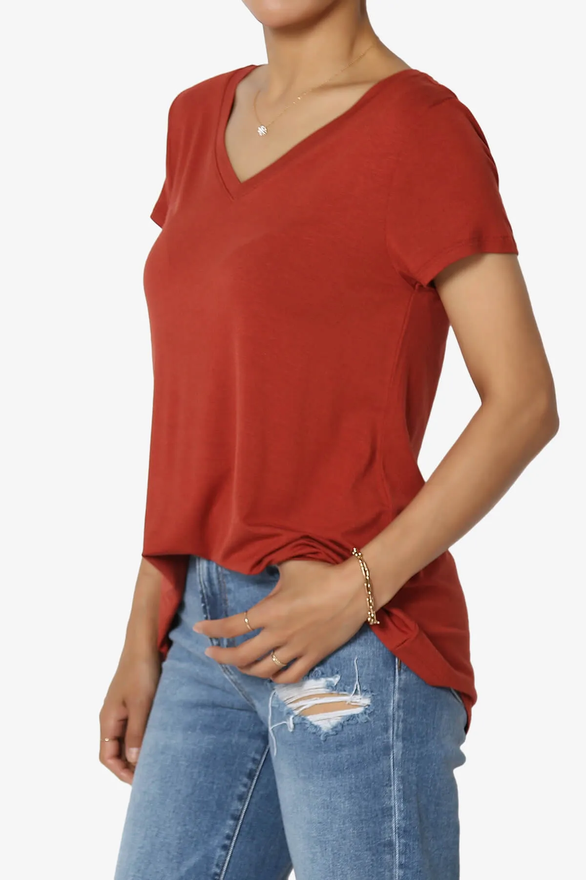 Agree V-Neck Short Sleeve T-Shirt