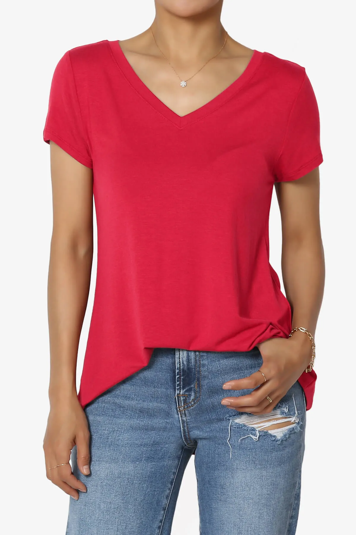 Agree V-Neck Short Sleeve T-Shirt