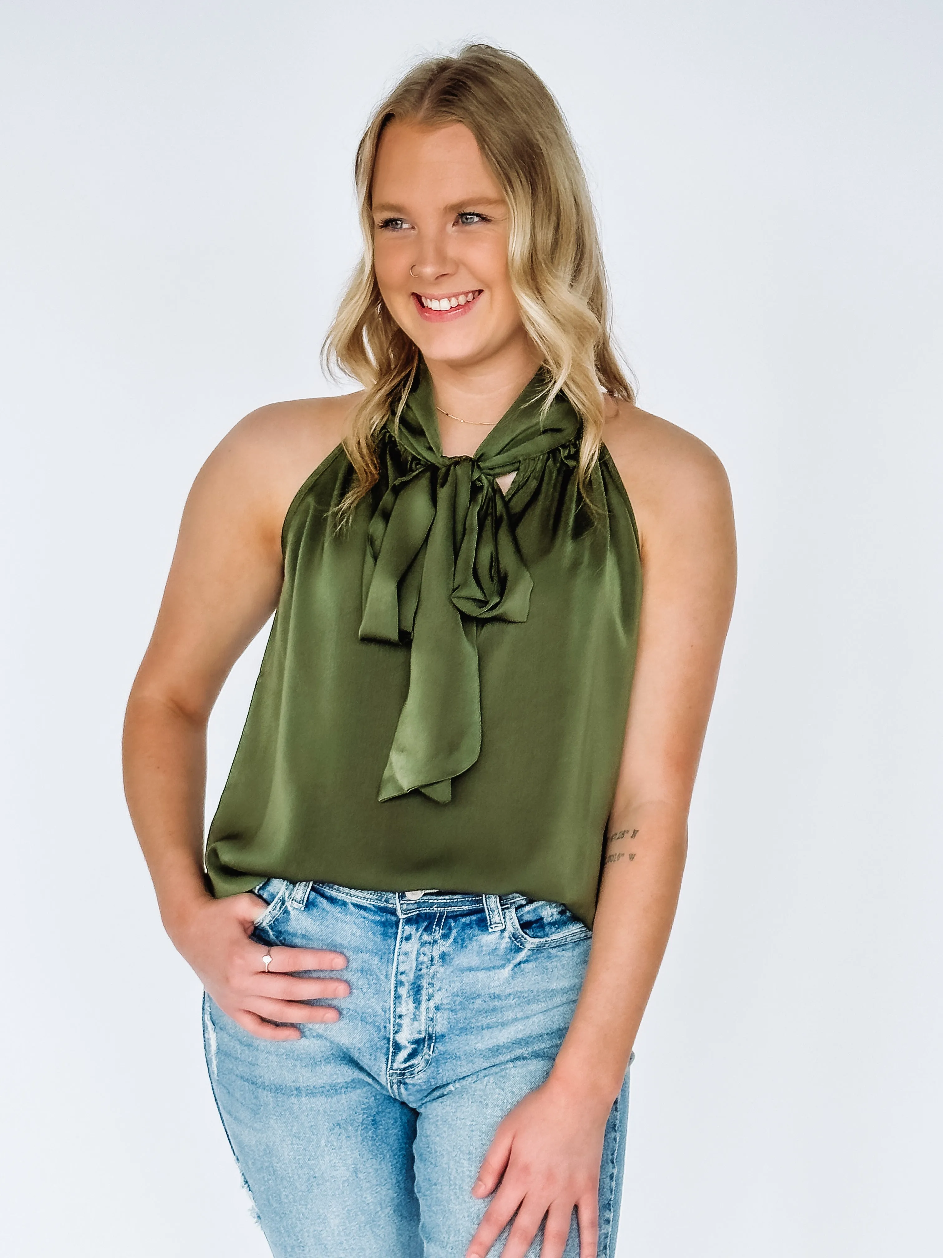 Alana Tie Front Blouse