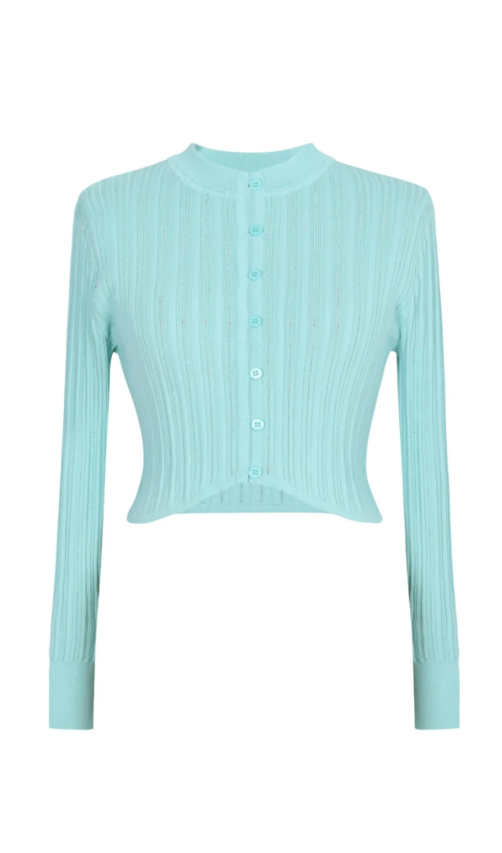 Archetypes ribbed pointelle-knit sweaters in green