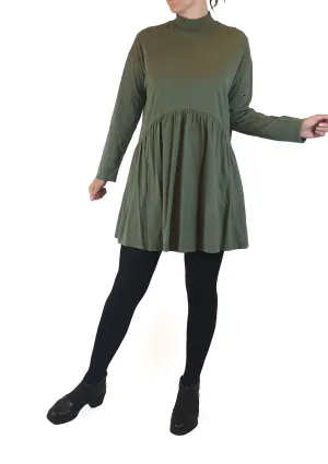 Asos casual oversize olive green long sleeve dress size 8