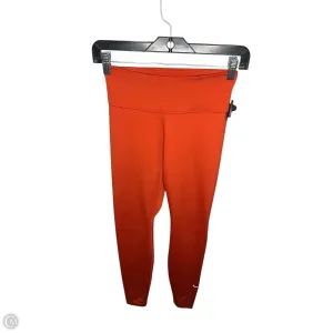 Athletic Leggings By Nike In Orange, Size: Xs