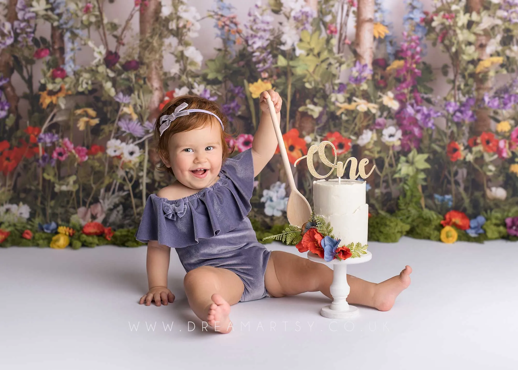 Baby 9-12 months size girl velvet romper, frilly, lavender, Made to order