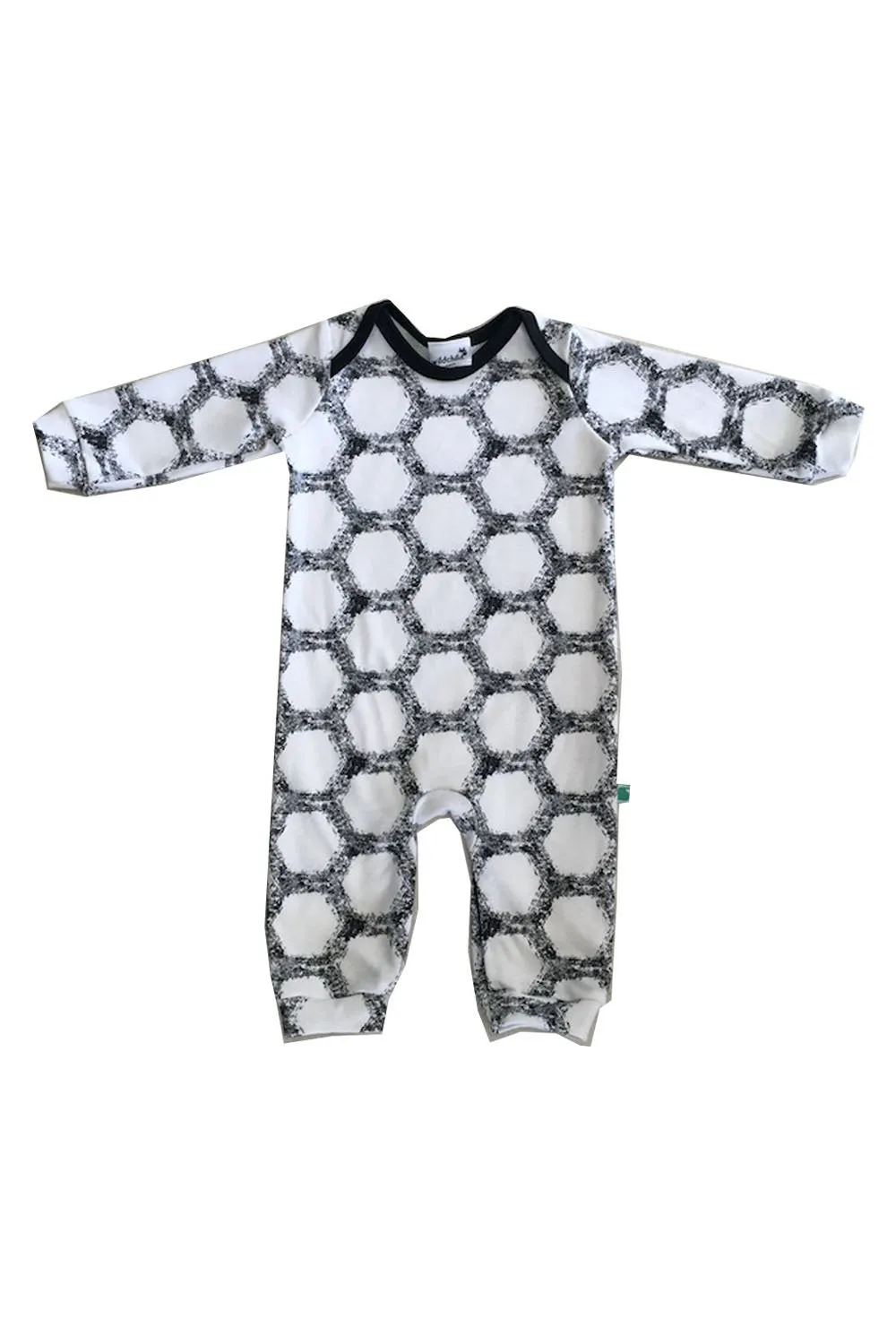 Baby & Toddler Romper - Hexagon Design White