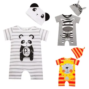 Baby Boy Rompers Summer Baby Girl Clothing Sets Short Sleeve born Baby Clothes Roupa Bebes Infant Jumpsuit Baby Boys Clothes