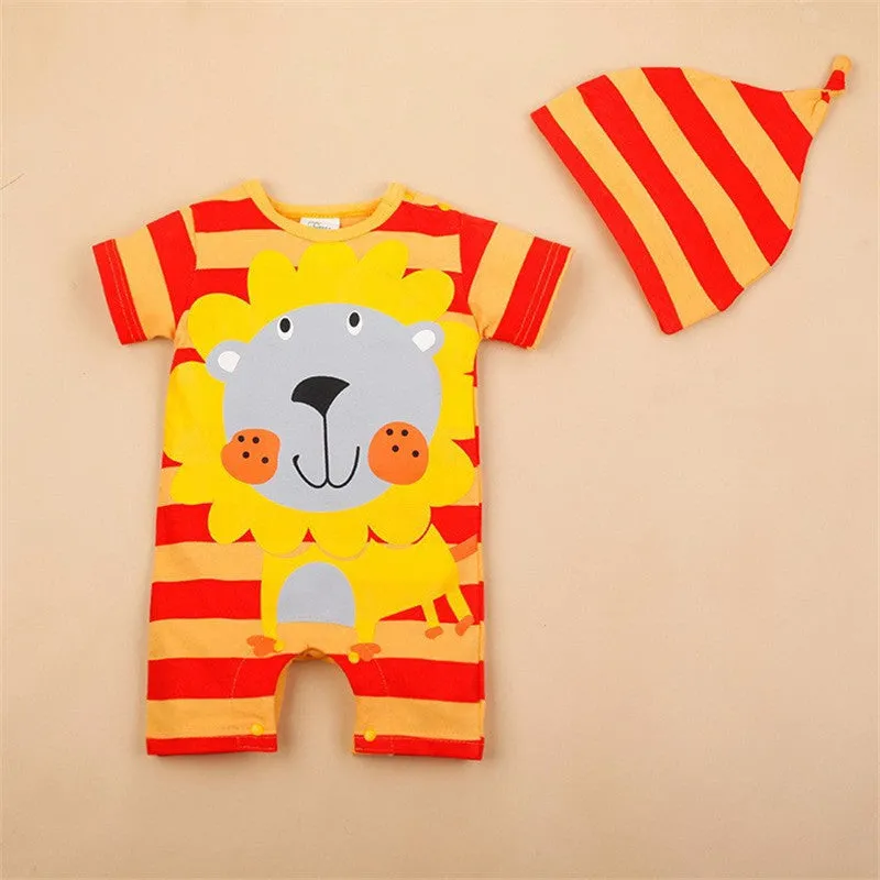 Baby Boy Rompers Summer Baby Girl Clothing Sets Short Sleeve born Baby Clothes Roupa Bebes Infant Jumpsuit Baby Boys Clothes