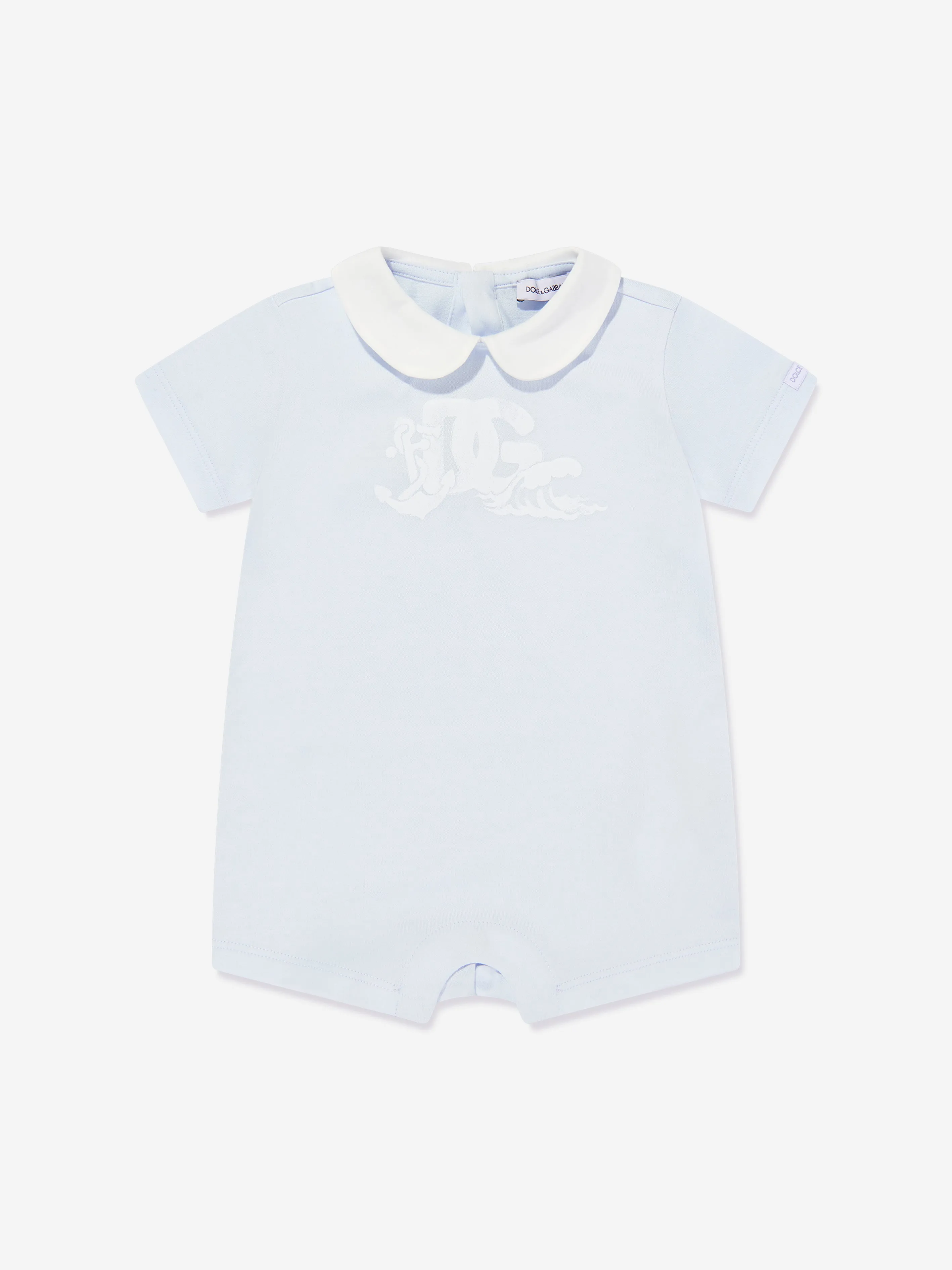 Baby Boys Logo Romper Set in Blue