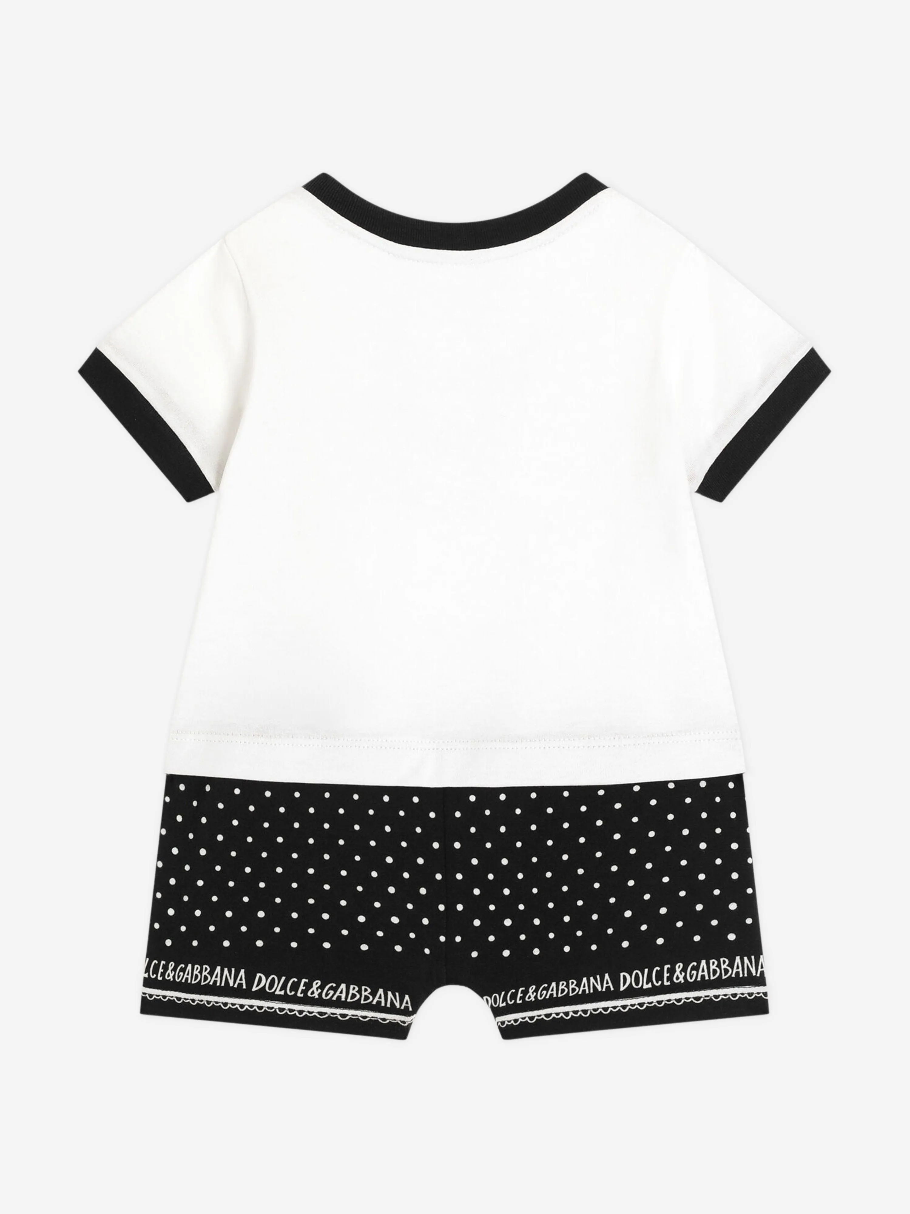 Baby Boys Romper Set in White