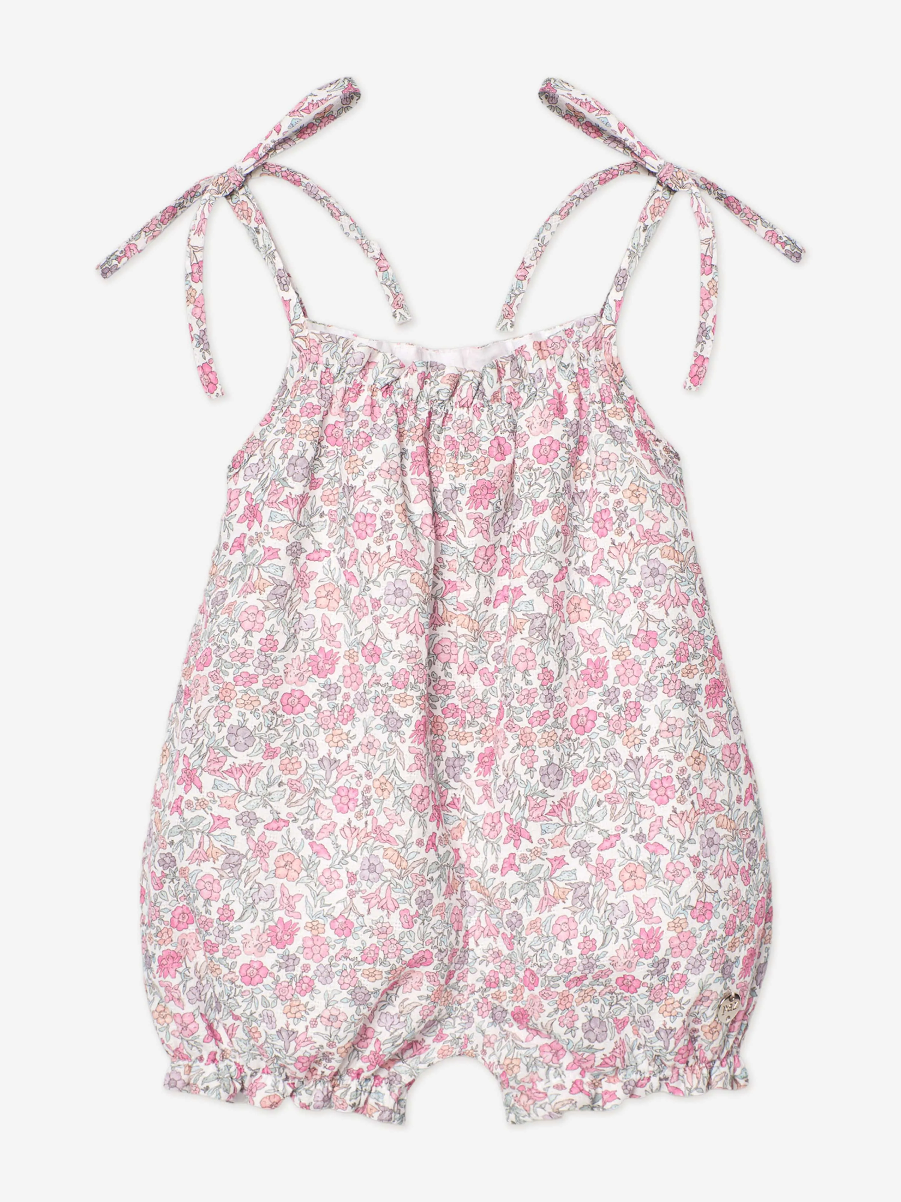 Baby Girls Floral Romper in Pink