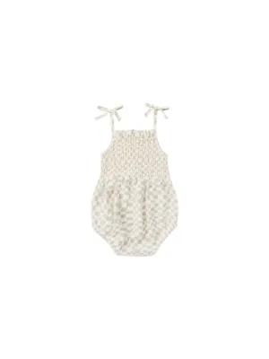 Baby Girls Jumpsuits and Rompers | Kaia- Dove Check | Rylee and Cru
