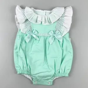 Baby Girls Mint Traditional Romper