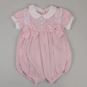 Baby Girls Pink Striped Romper