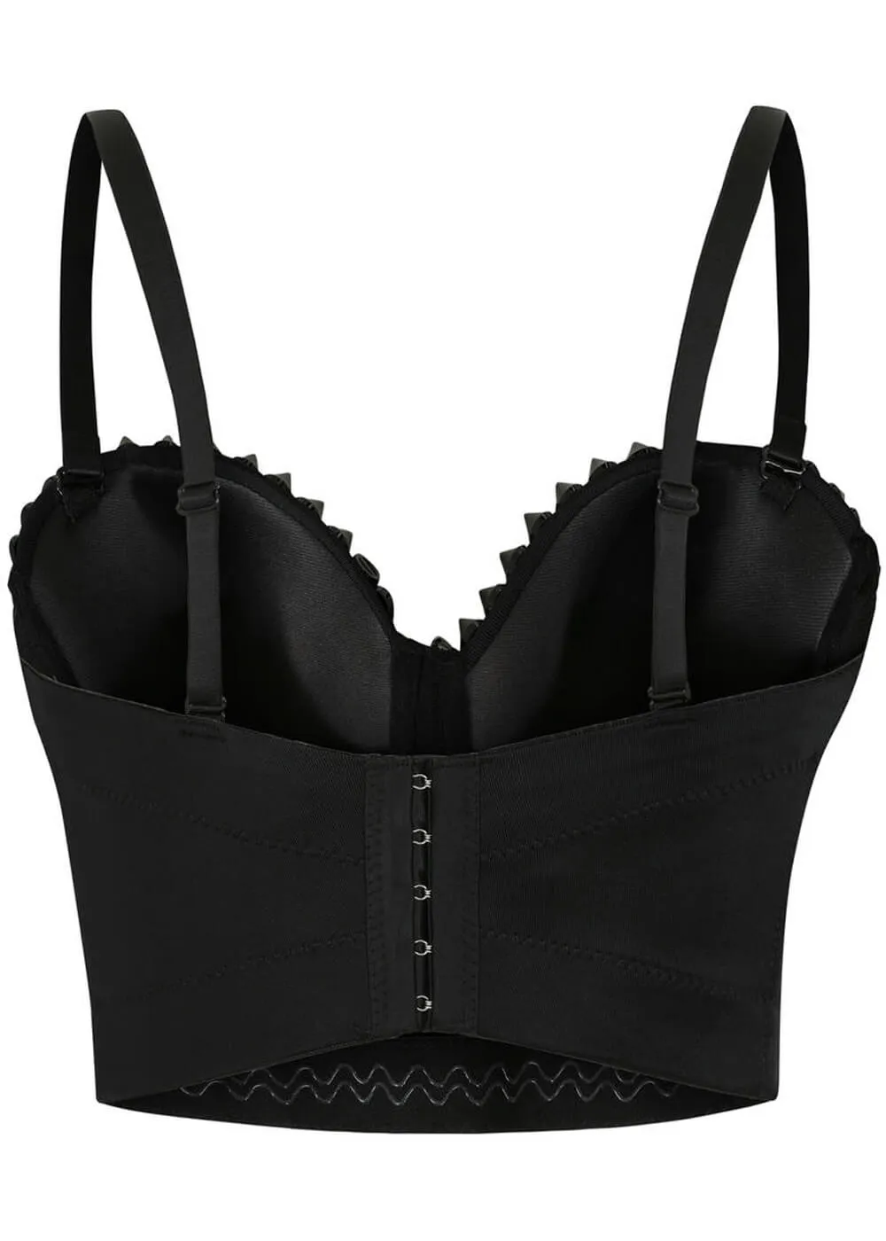 Banned Alternative Xenia Spike Bustier Top Black