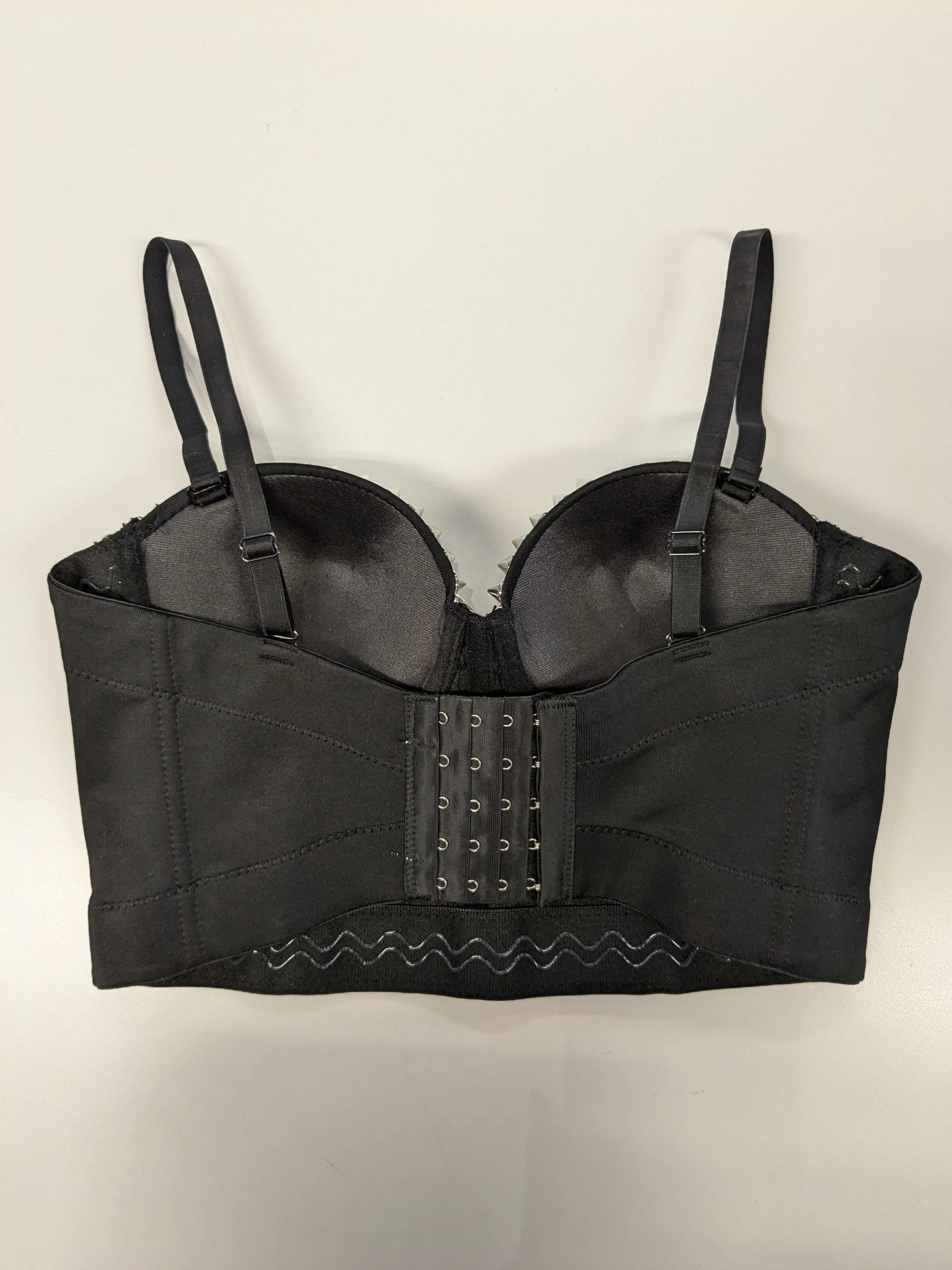 Banned Alternative Xenia Spike Bustier Top Silver
