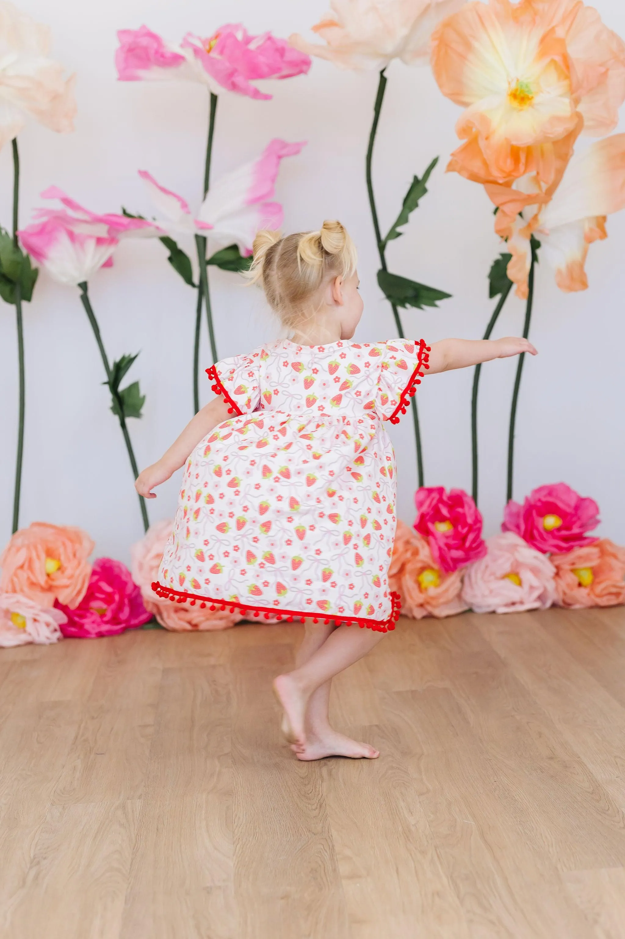 Berry Charming Pom Pom Dress