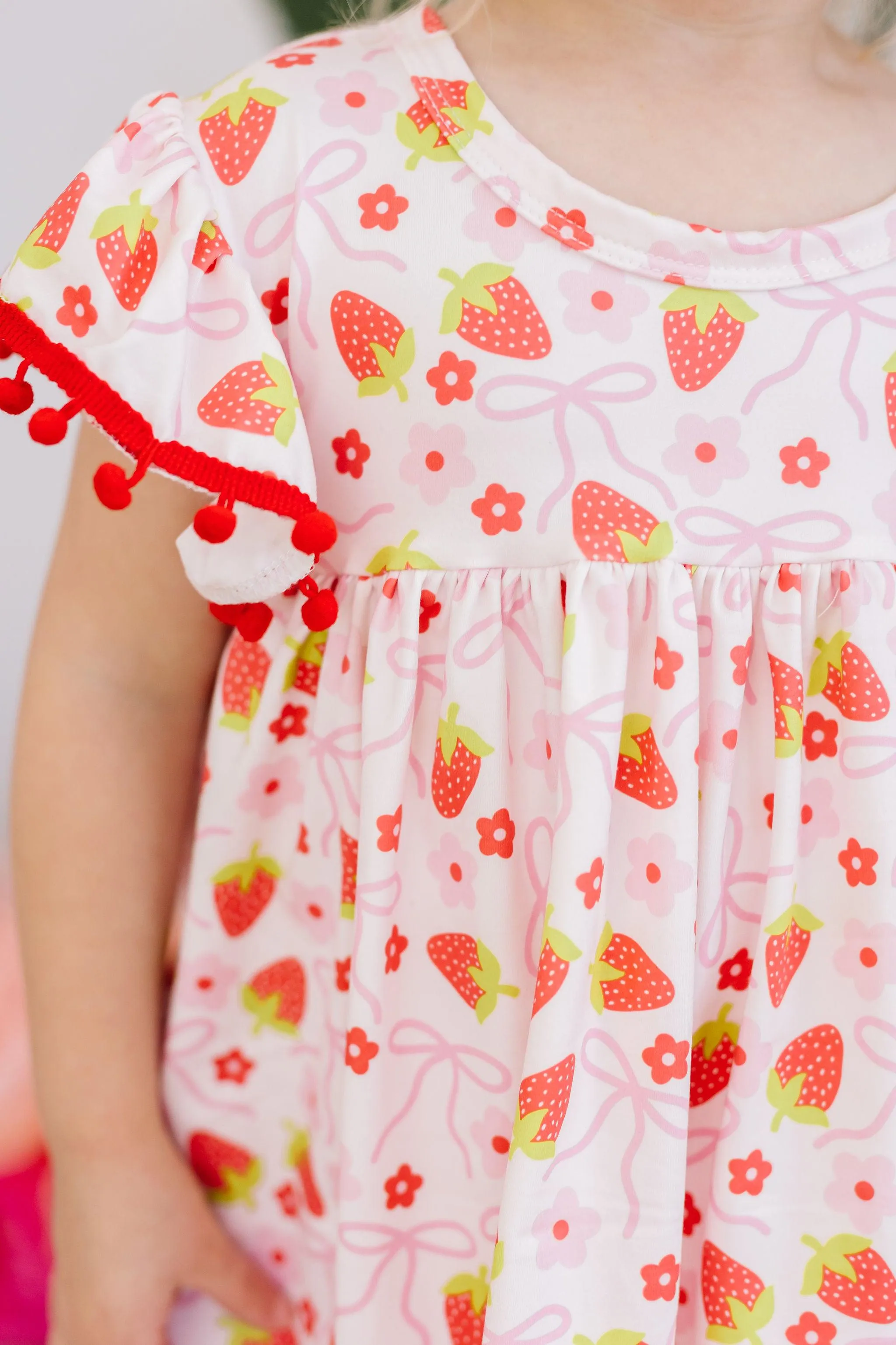 Berry Charming Pom Pom Dress