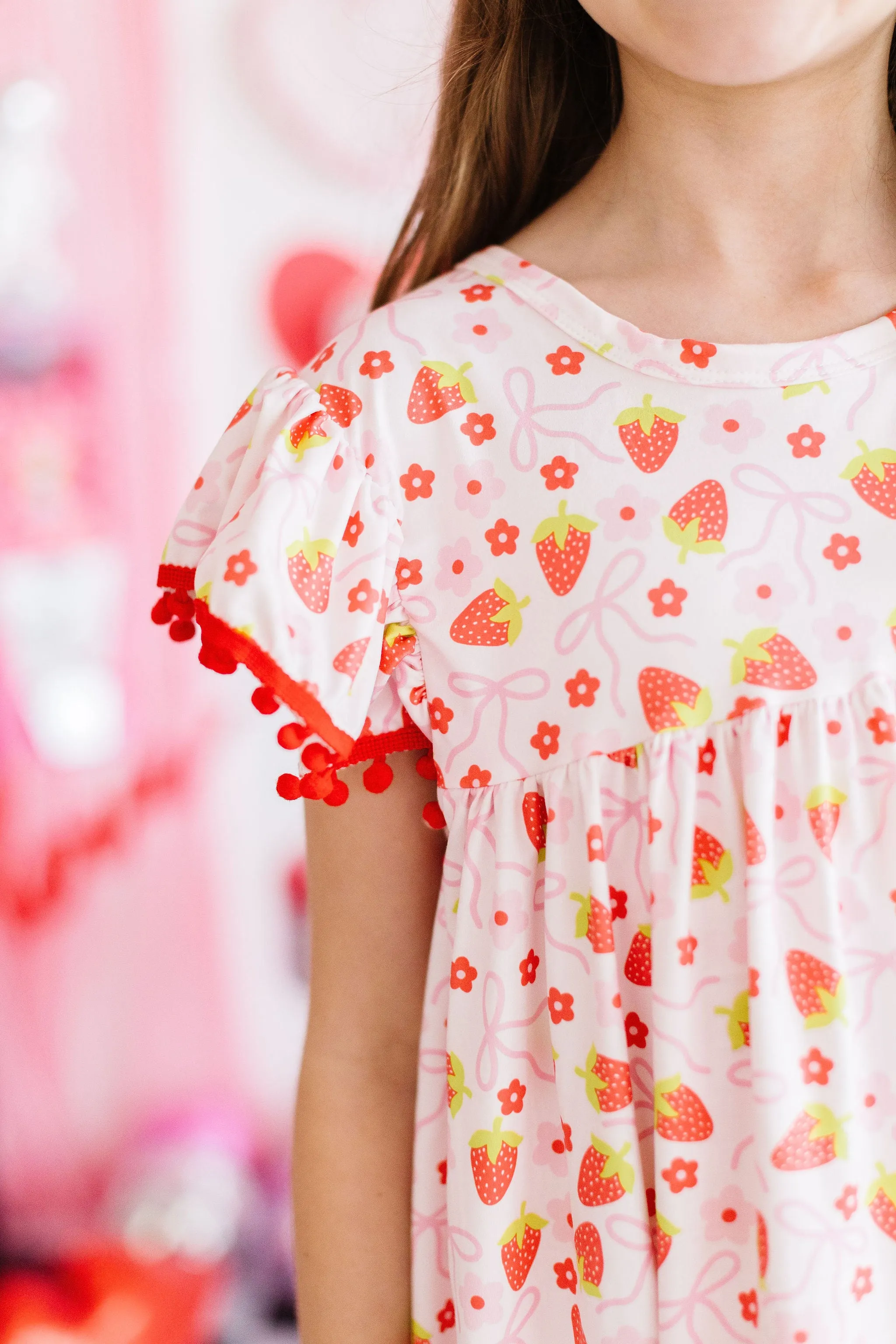 Berry Charming Pom Pom Dress