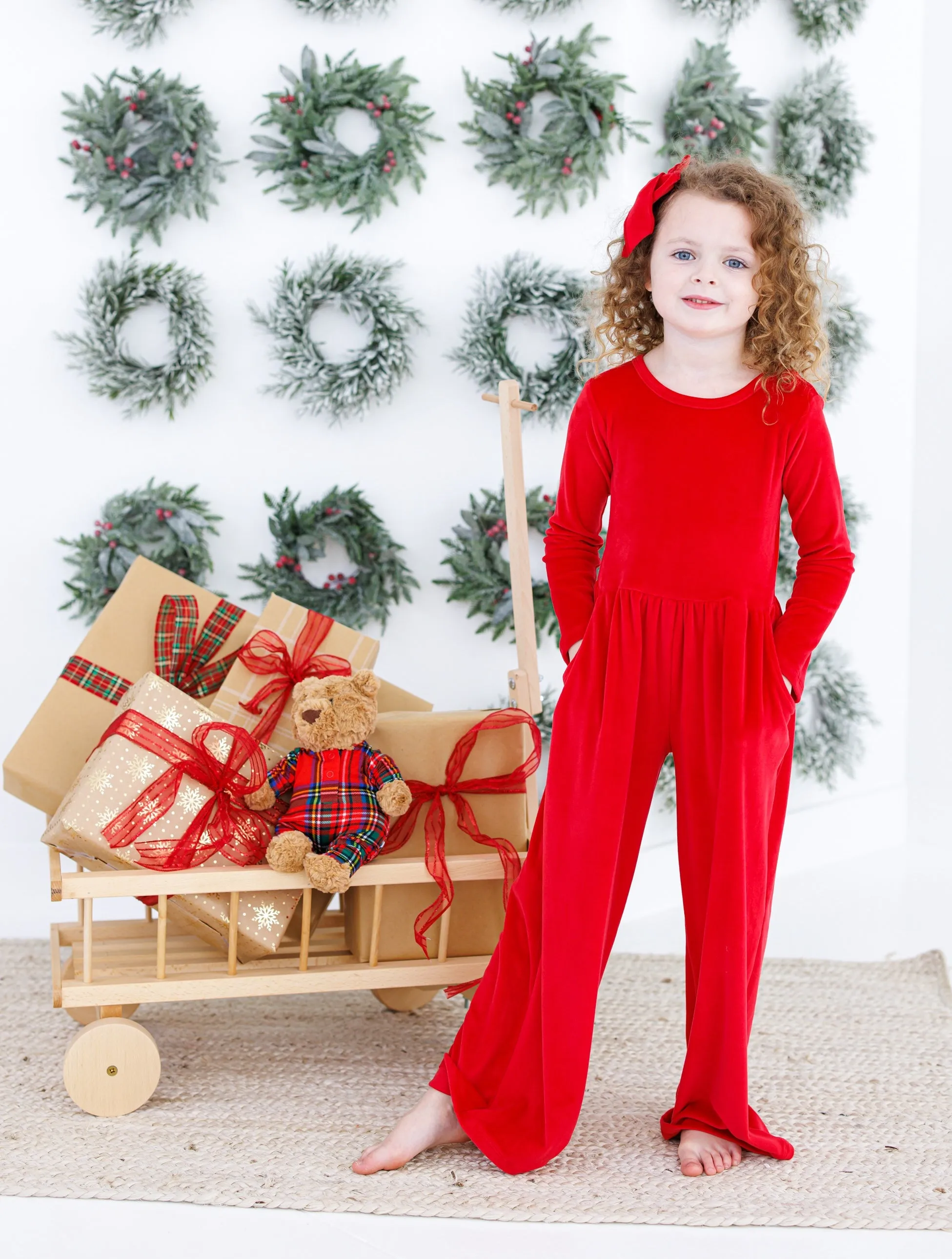 Birdie Bean Red Velvet Leggy Jumpsuit
