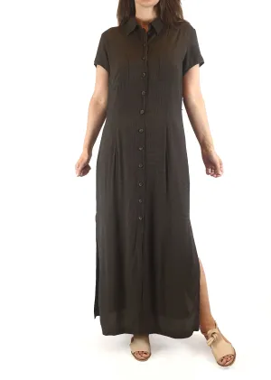 Black and grey check maxi dress fits 8 (Australian made)