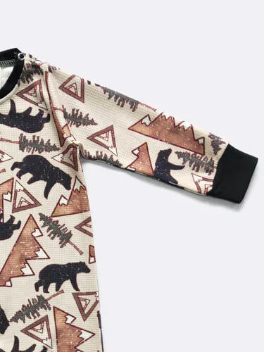 Black Bear Boys Romper