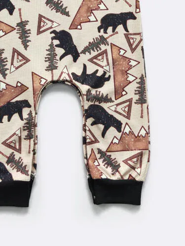 Black Bear Boys Romper