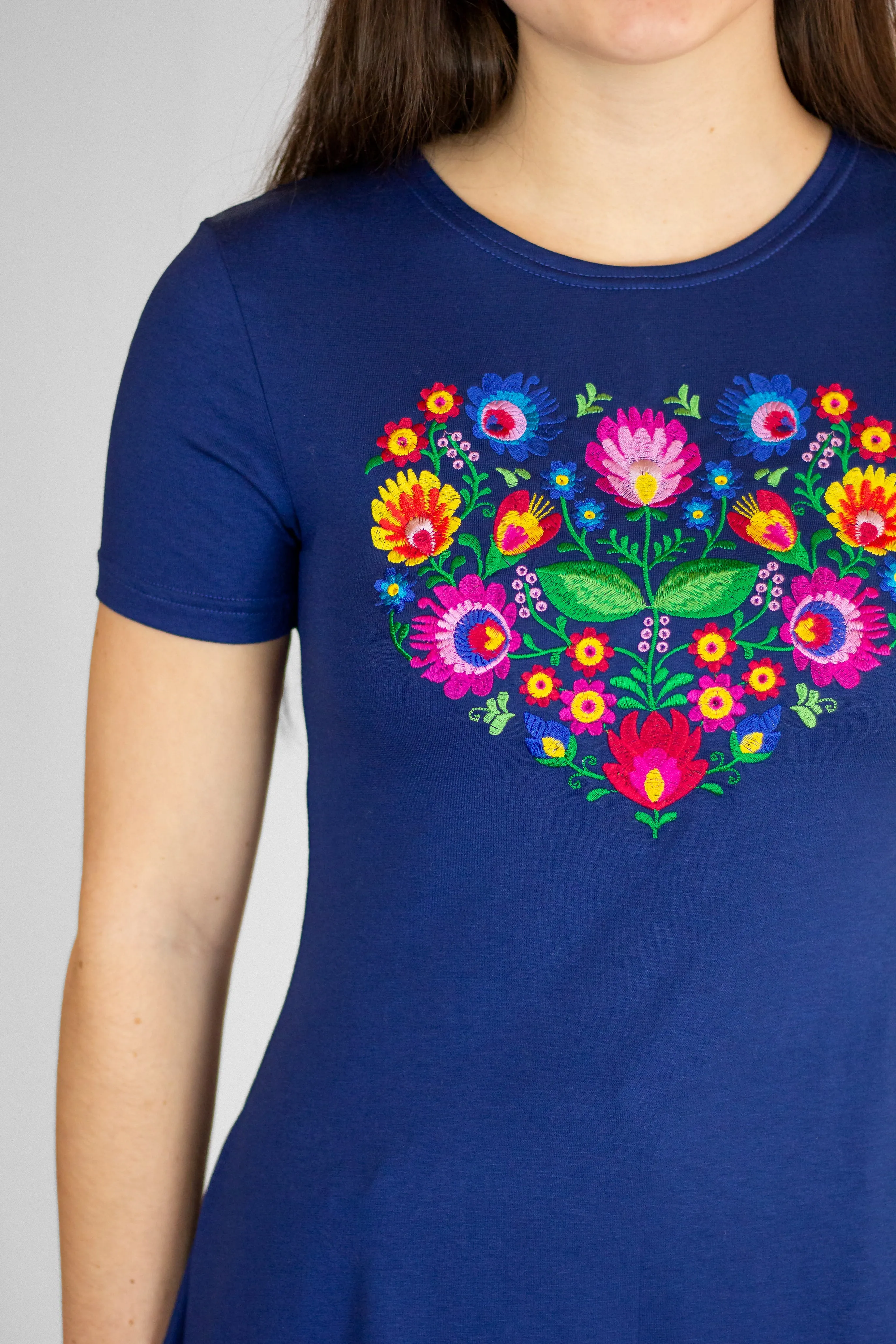 Blooming Heart Blue Top