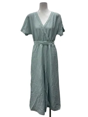 Blue V Sash Jumpsuit