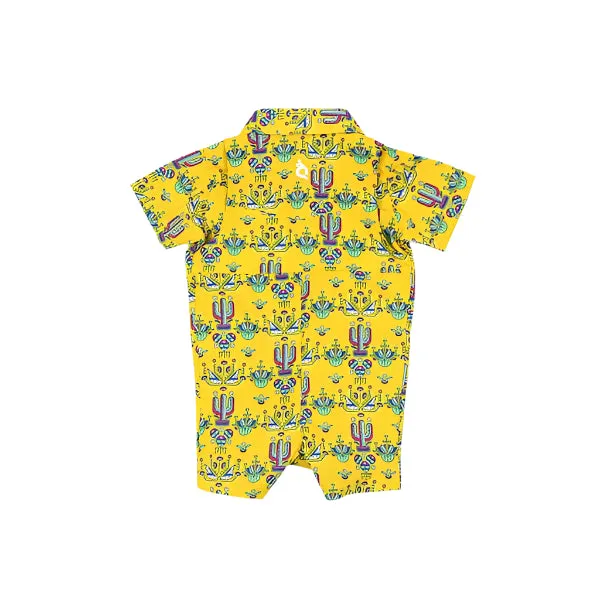 BlueQuail Clothing Co Pearl Snap Romper - Desert Garden