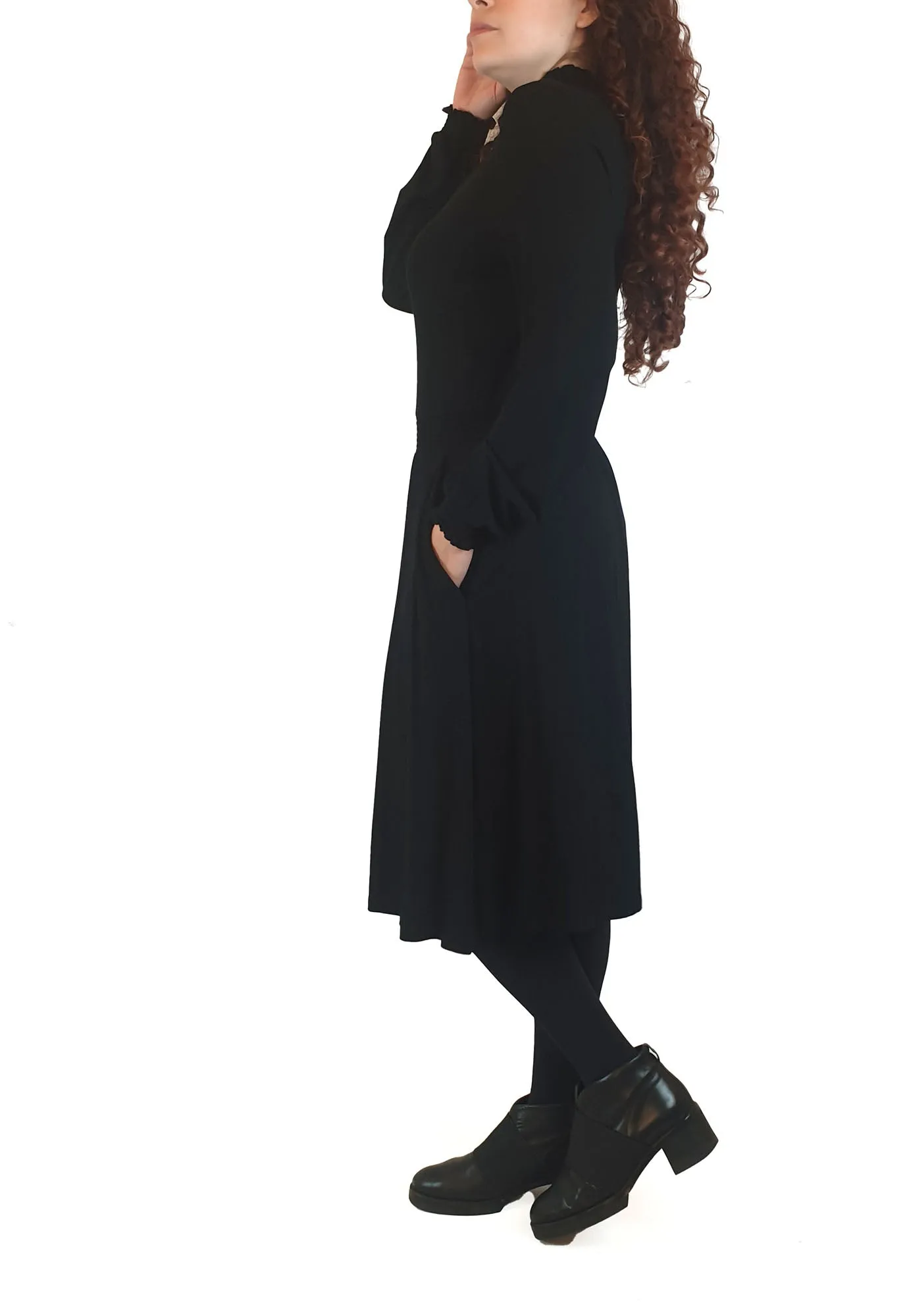 Boden black long sleeve dress size UK 10