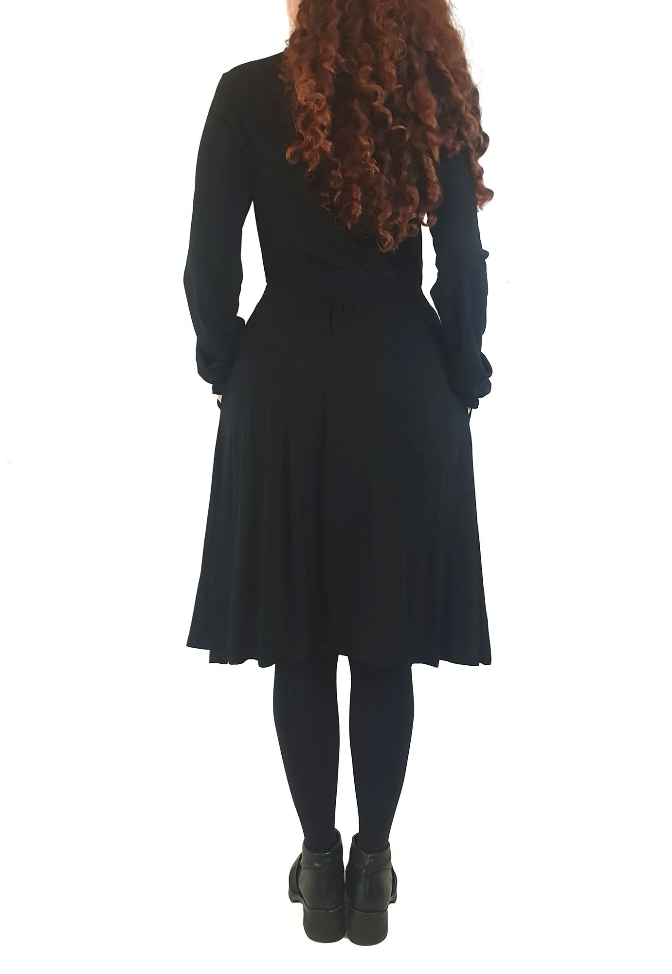 Boden black long sleeve dress size UK 10