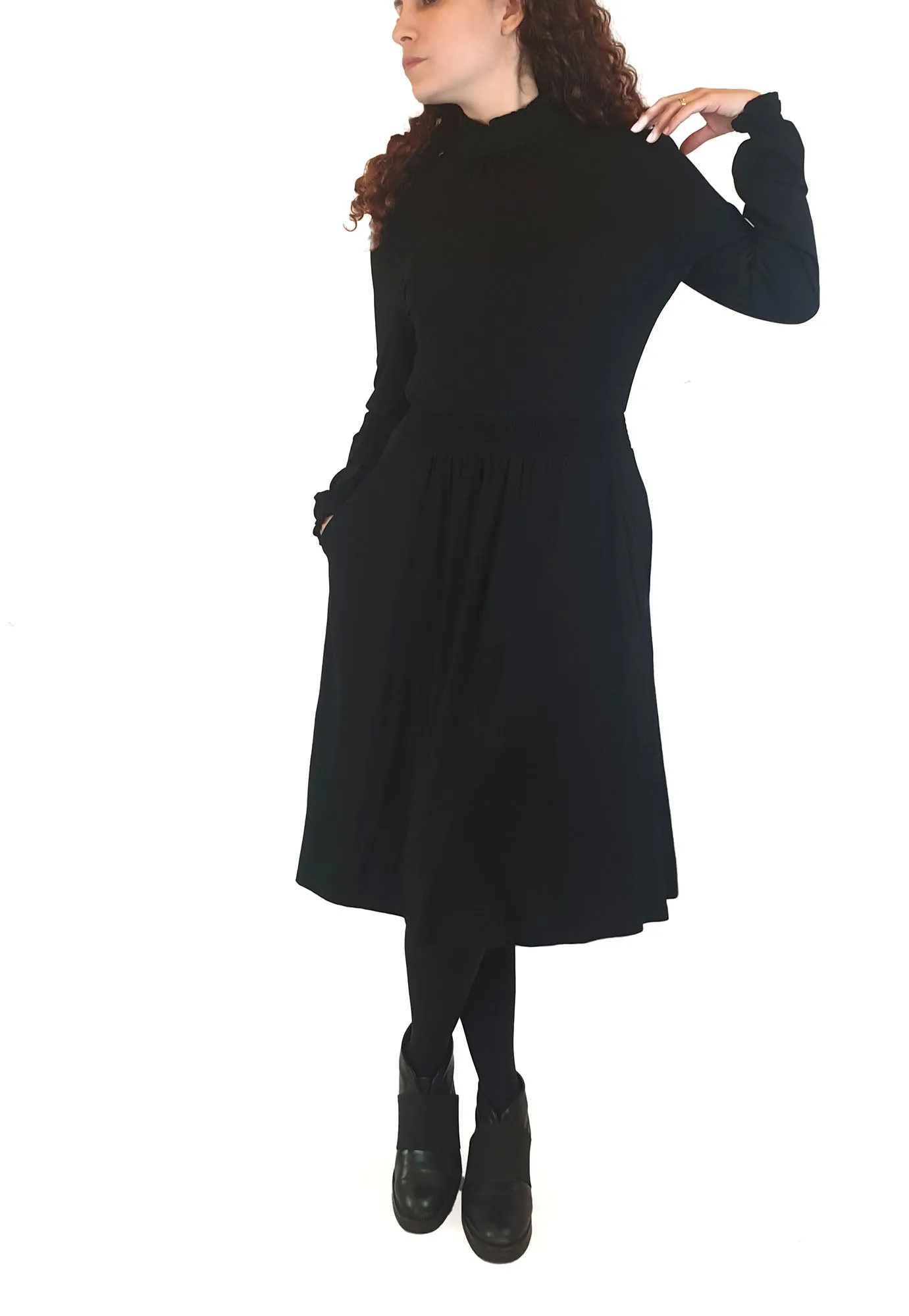 Boden black long sleeve dress size UK 10