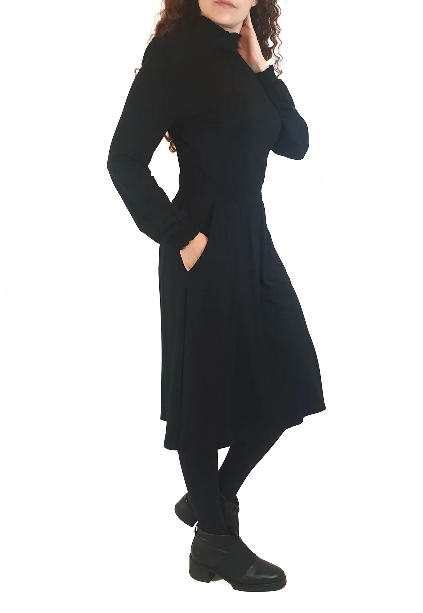Boden black long sleeve dress size UK 10