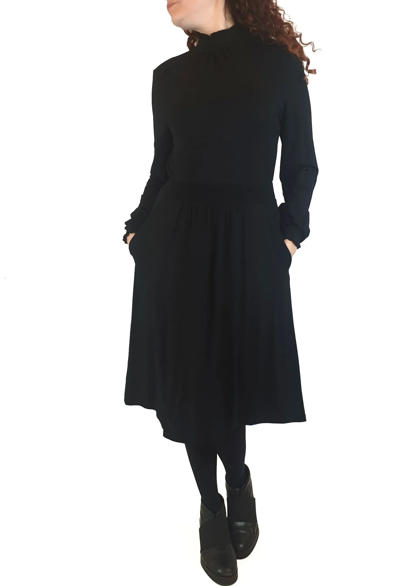 Boden black long sleeve dress size UK 10