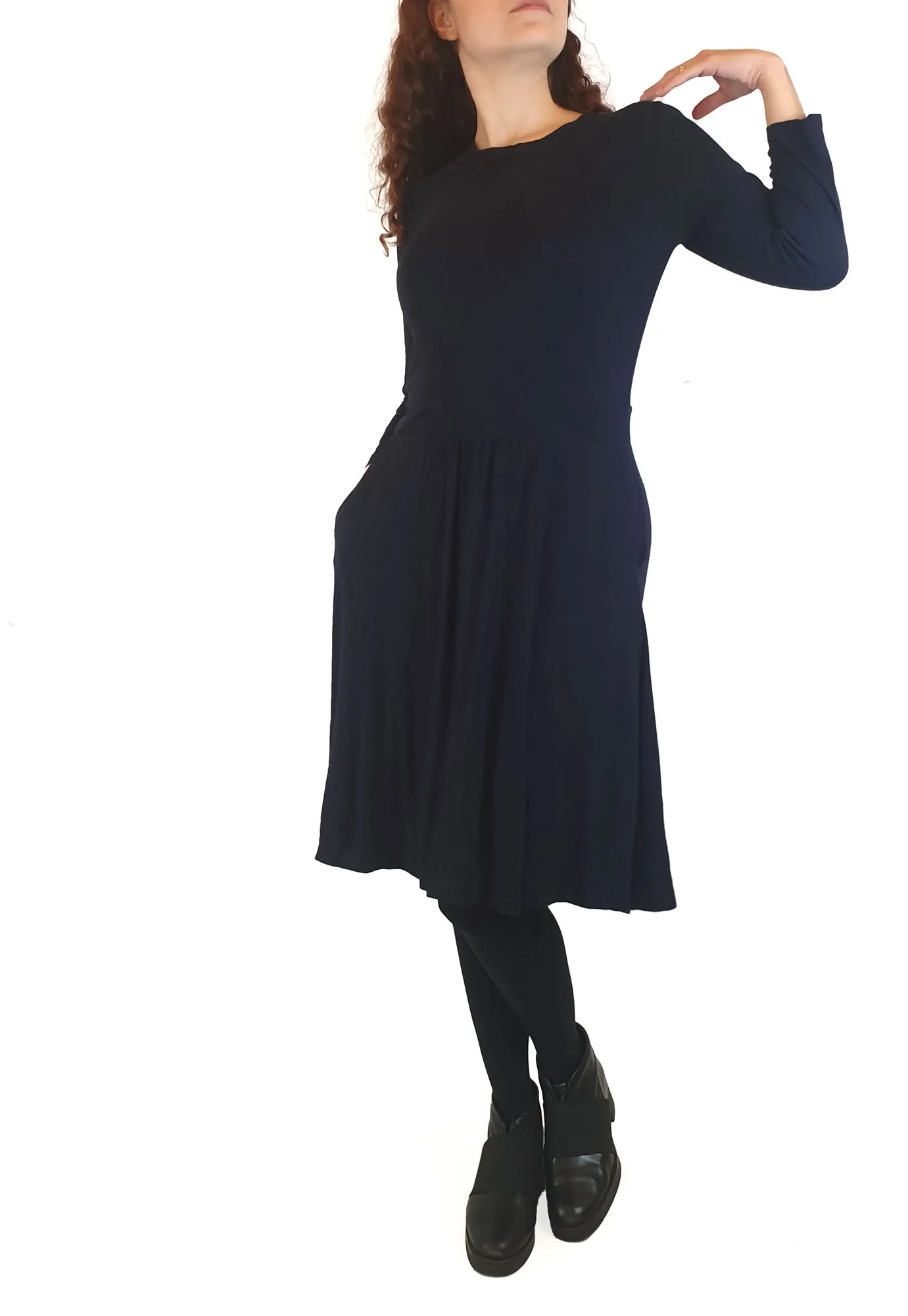 Boden navy long sleeve dress size UK 10