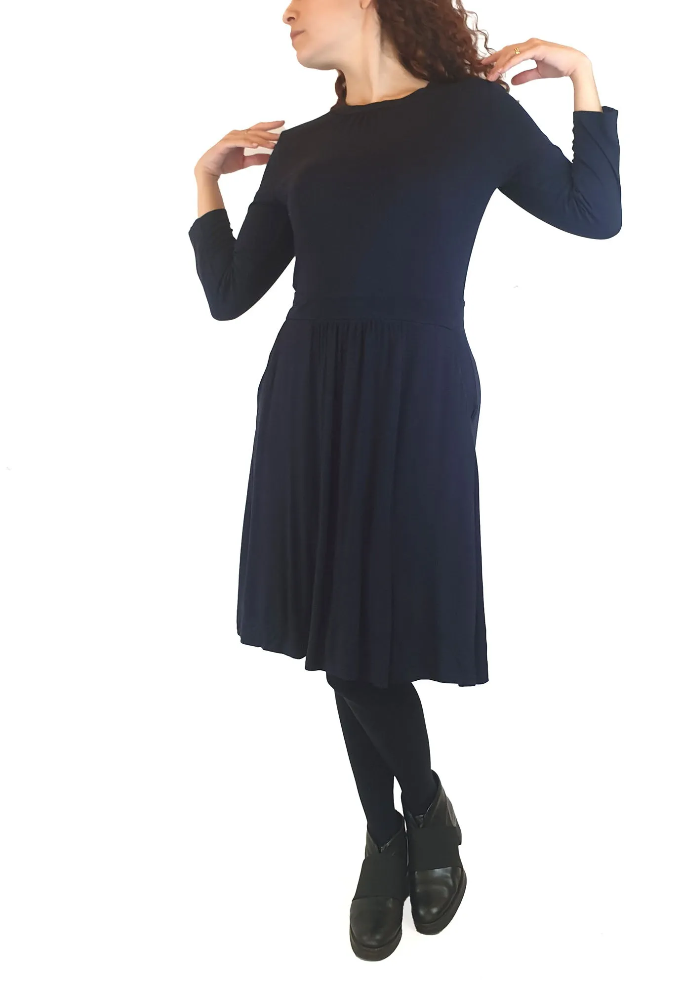 Boden navy long sleeve dress size UK 10