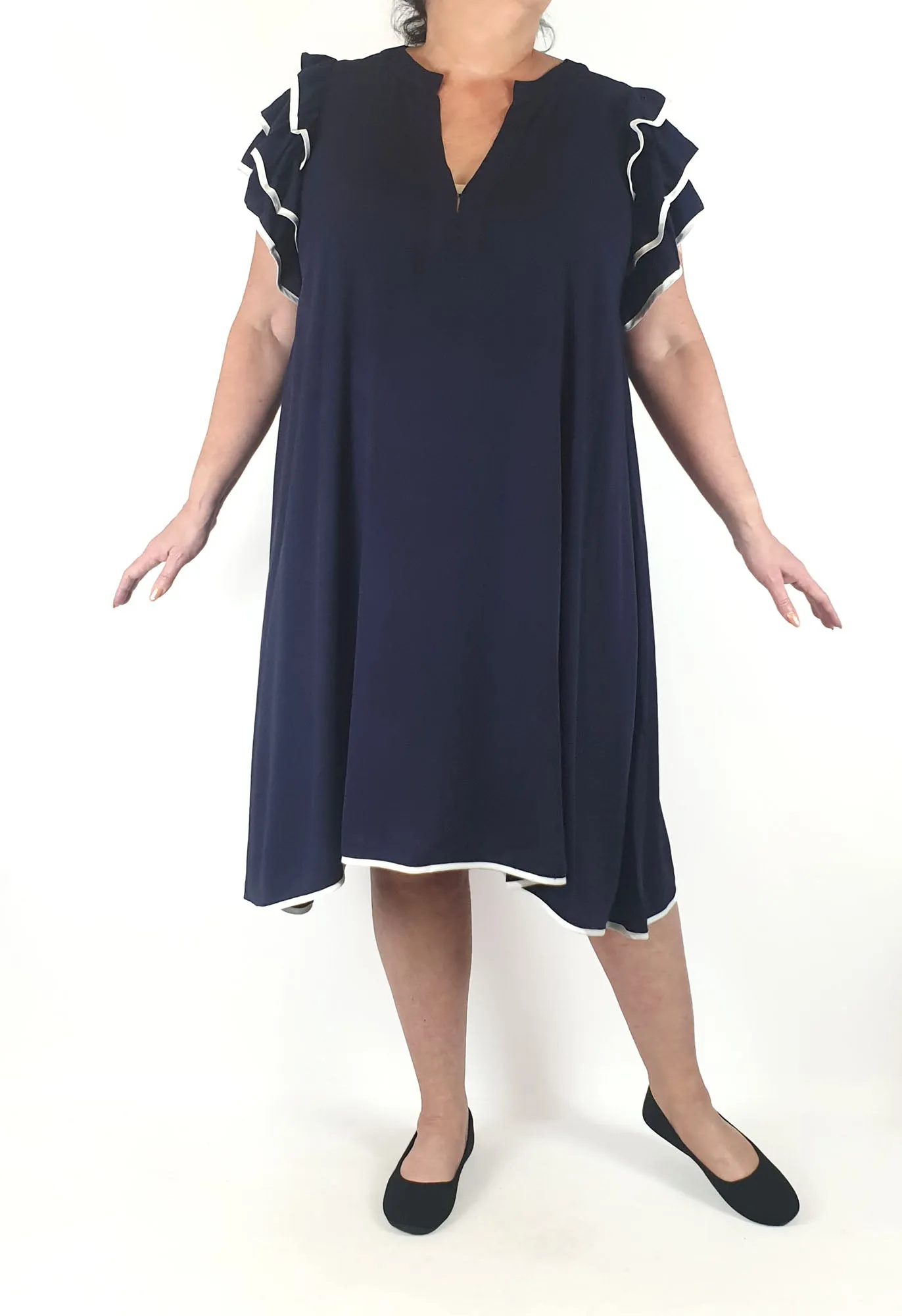 Bohemian Traders navy dress size L, best fits 16-18