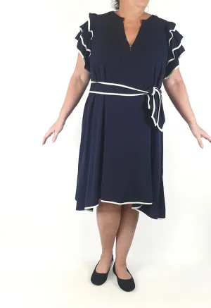 Bohemian Traders navy dress size L, best fits 16-18