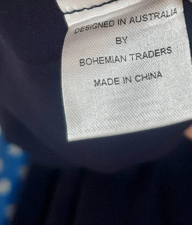 Bohemian Traders navy dress size L, best fits 16-18