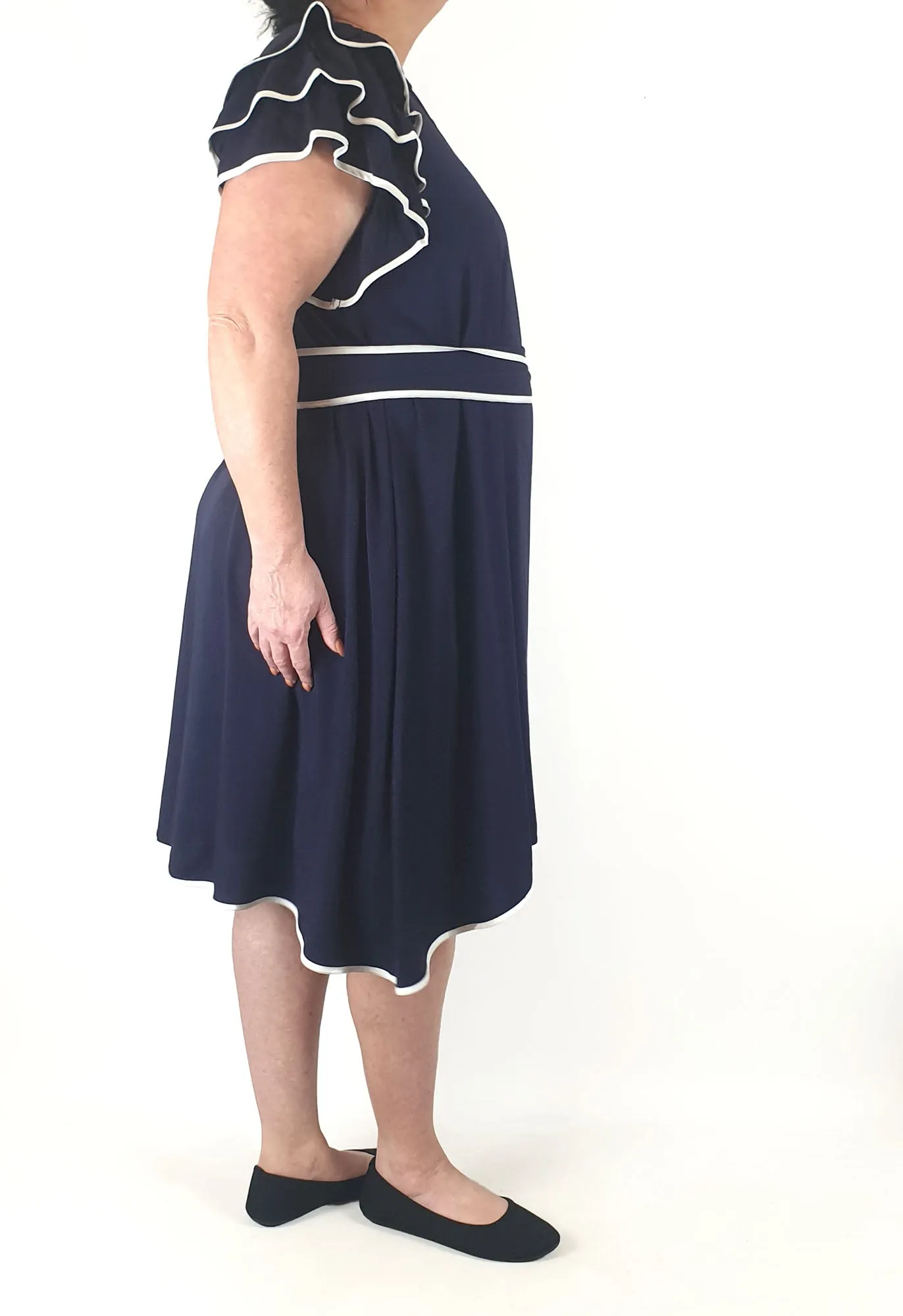 Bohemian Traders navy dress size L, best fits 16-18